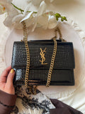 YSL
SAINT LAURENT BLACK CROCODILE