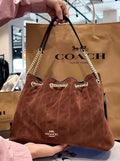 Coach Evelyn Shoulder Bag with Brand Box- Suede